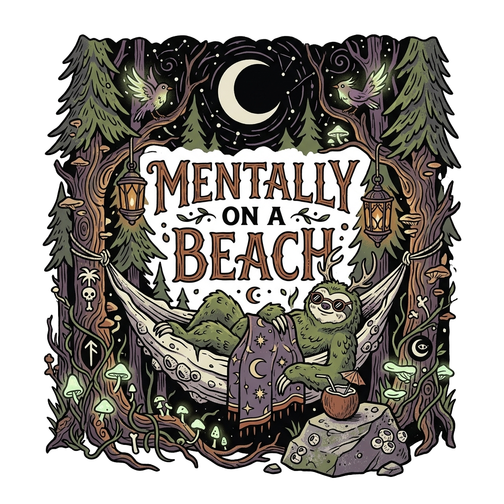 MENTALLY ON A BEACH — art by Bazzai Studio