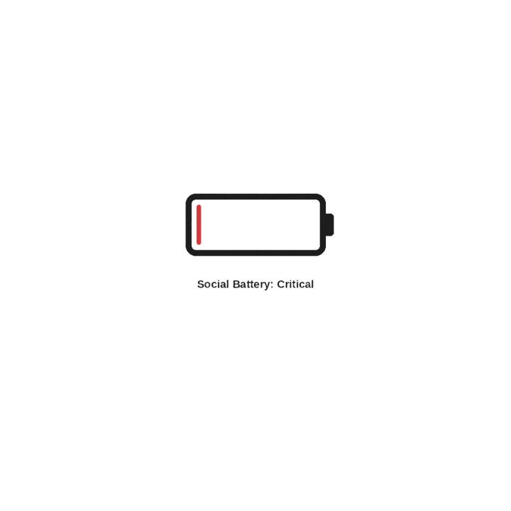 Social Battery Empty — relax chill life t-shirt design by Bazzai Studio