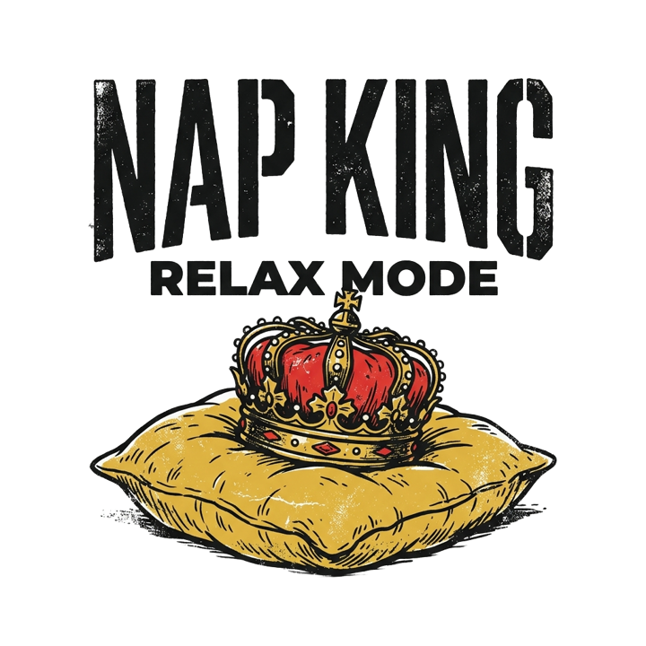 NAP KING — relax t-shirt design by Bazzai Studio
