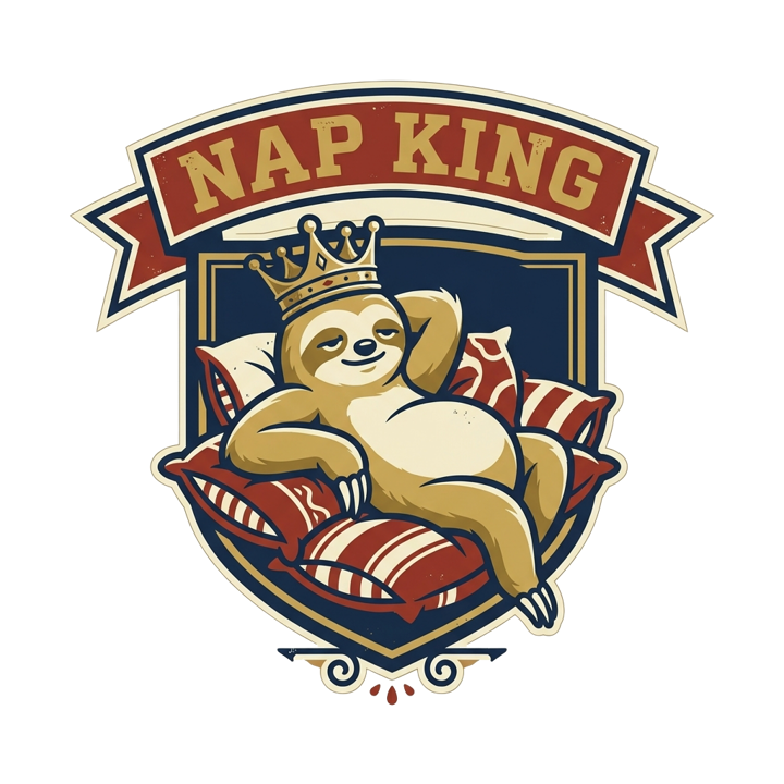 NAP KING — relax t-shirt design by Bazzai Studio