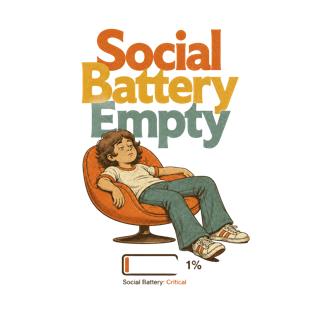 Social Battery Empty — art by Bazzai Studio
