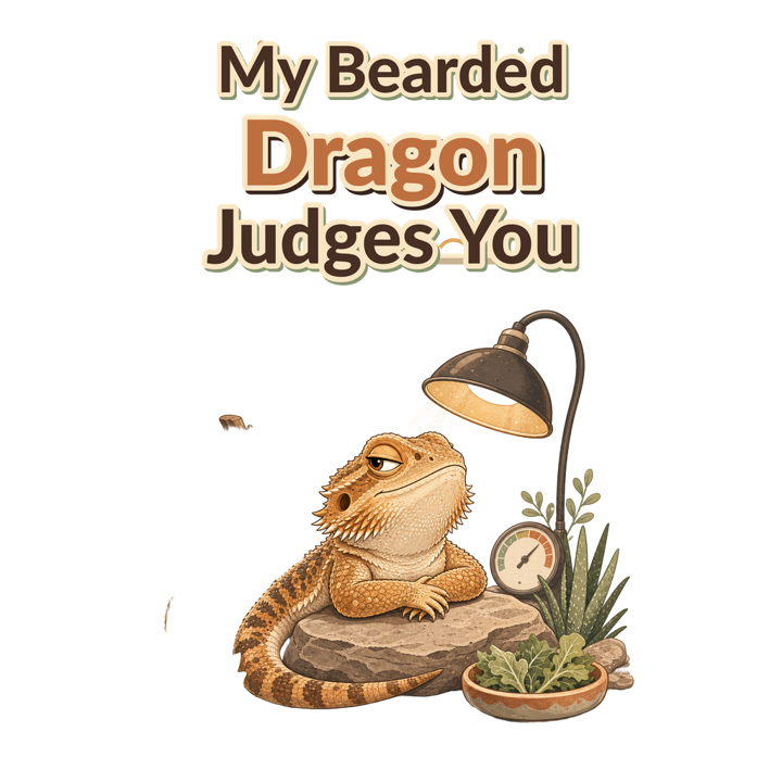 My Bearded Dragon Judges You — reptile keeper t-shirt design by Bazzai Studio