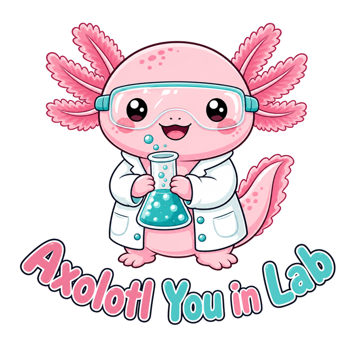 Axolotl Scientist — reptile keeper t-shirt design by Bazzai Studio