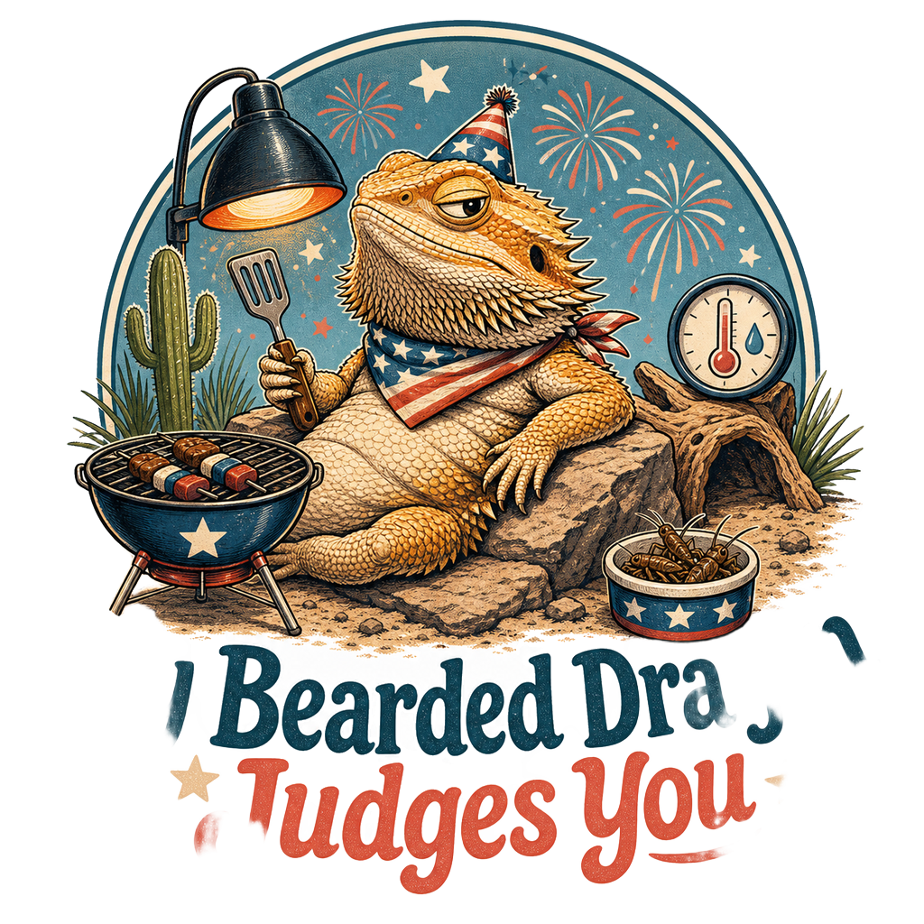 My Bearded Dragon Judges You — art by Bazzai Studio