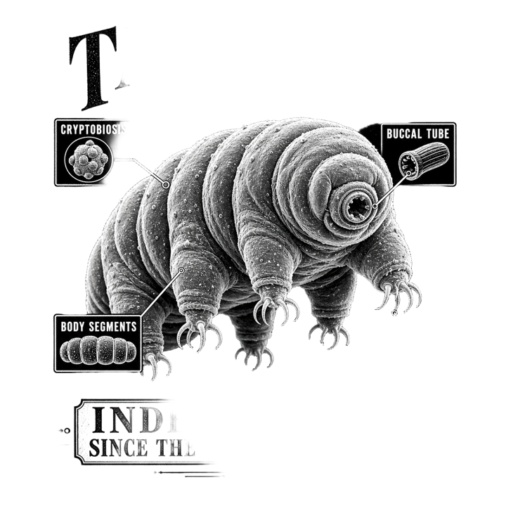 Tardigrade Science Nerd — reptile keeper t-shirt design by Bazzai Studio