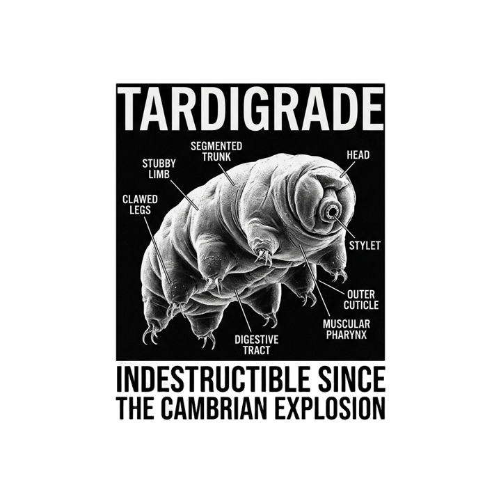 Tardigrade Science Nerd — reptile t-shirt design by Bazzai Studio