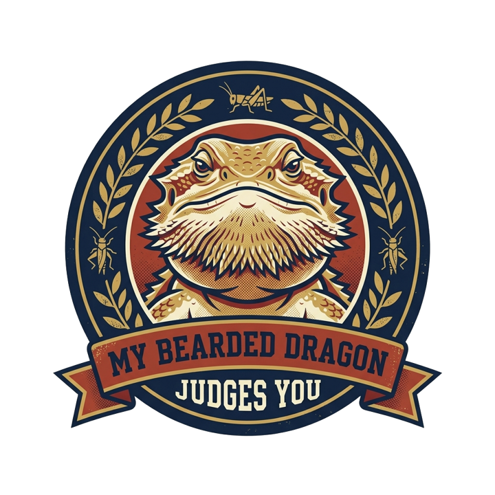 My Bearded Dragon Judges You — reptile keeper t-shirt design by Bazzai Studio