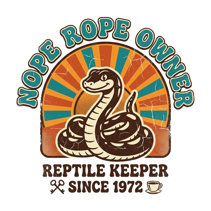 NOPE ROPE OWNER — reptile keeper t-shirt design by Bazzai Studio