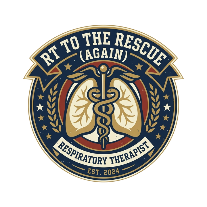 RT to the rescue (again) — respiratory t-shirt design by Bazzai Studio