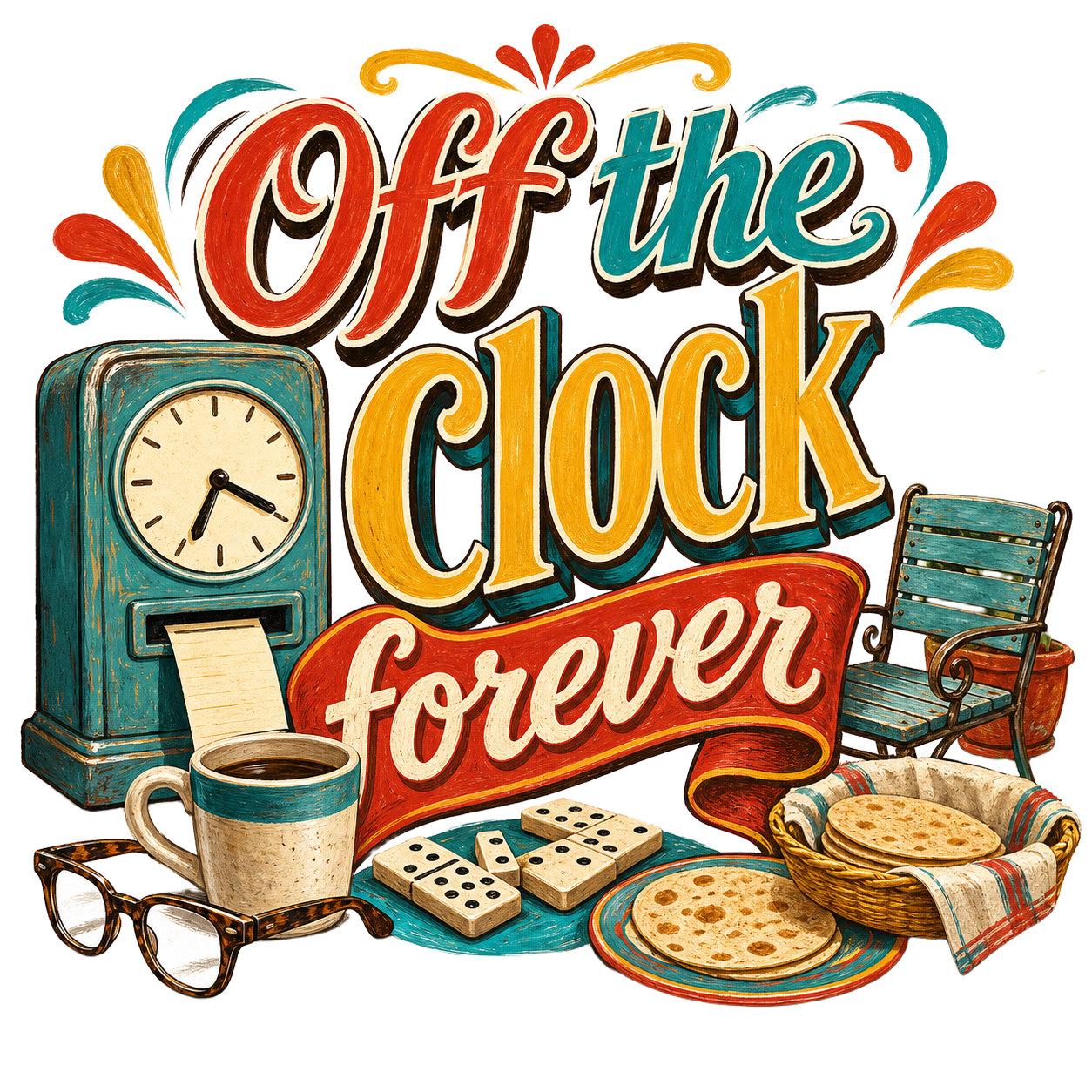 Off the clock forever — art by Bazzai Studio