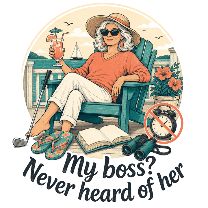 My boss? Never heard of her — retired t-shirt design by Bazzai Studio