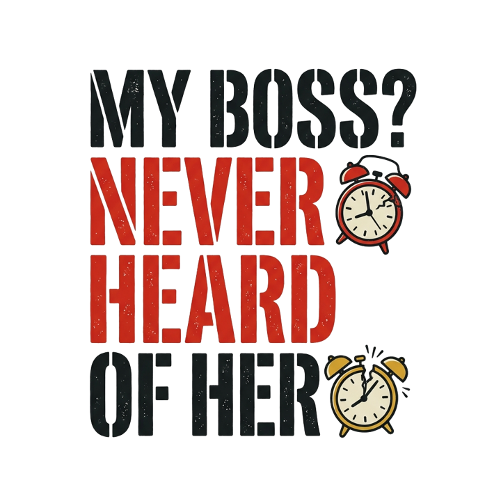 My boss? Never heard of her — retired life zero plans t-shirt design by Bazzai Studio
