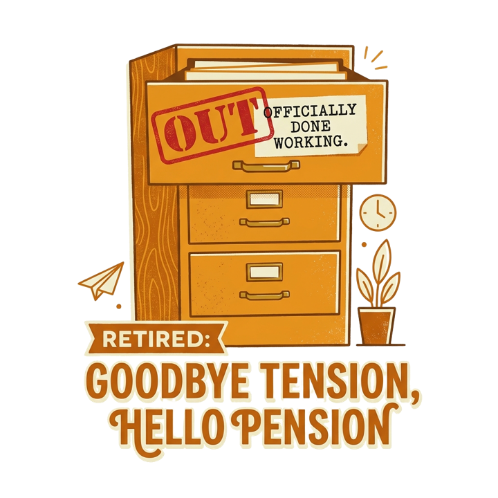 Retirement — retired t-shirt design by Bazzai Studio