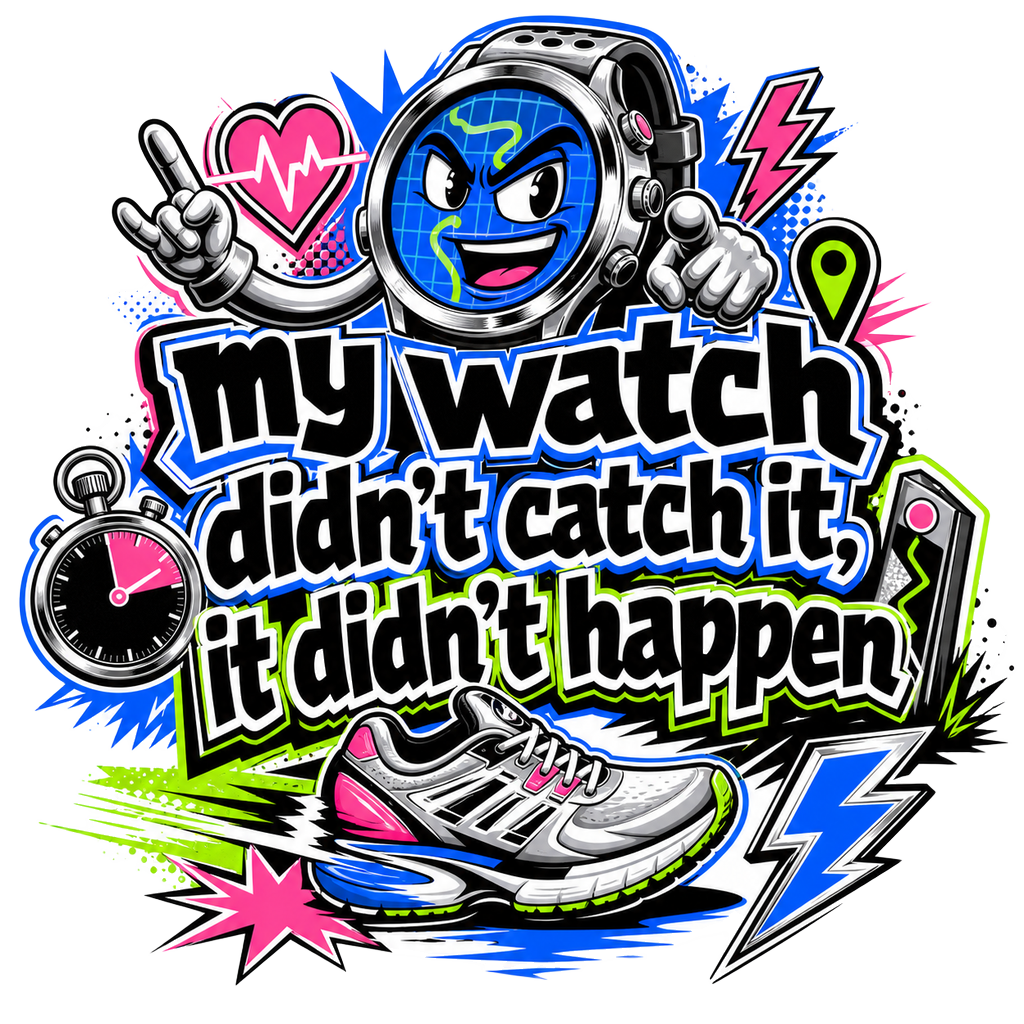 my watch didn't catch it, it didn't happen — art by Bazzai Studio