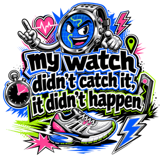 my watch didn't catch it, it didn't happen — art by Bazzai Studio