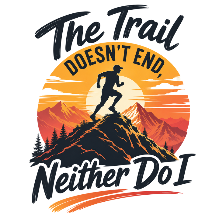 Trail Runner — running t-shirt design by Bazzai Studio