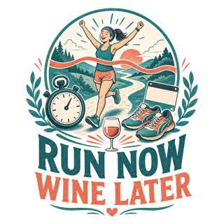 RUN NOW WINE LATER — art by Bazzai Studio