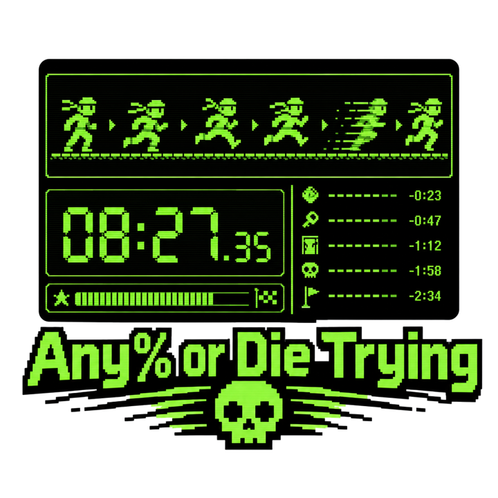 Speedrunner — running life t-shirt design by Bazzai Studio