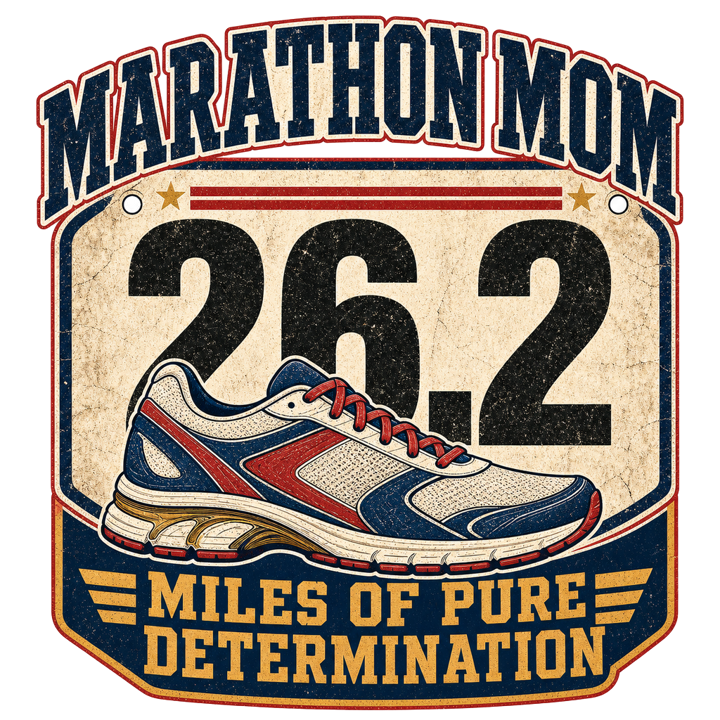 Marathon Mom — running t-shirt design by Bazzai Studio