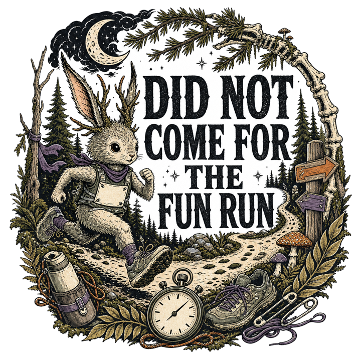 DID NOT COME FOR THE FUN RUN — running life t-shirt design by Bazzai Studio