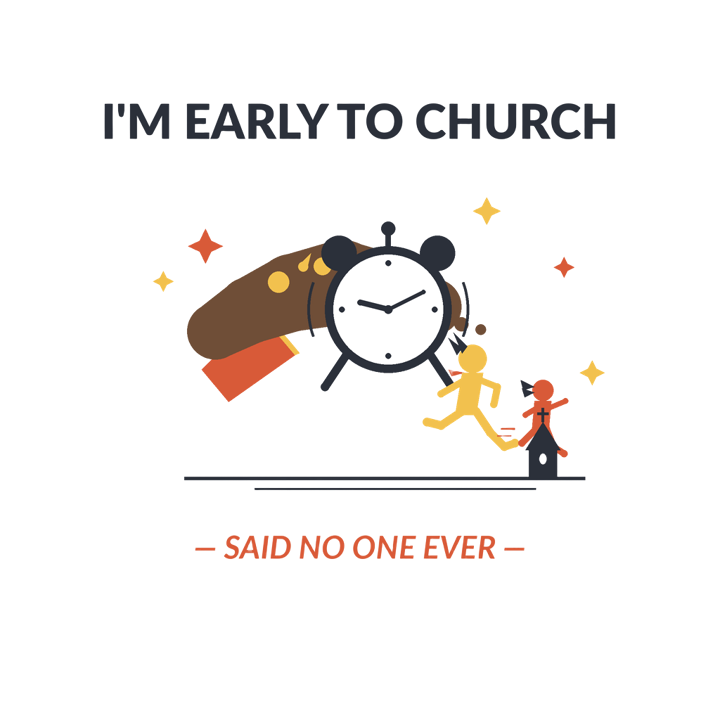 Church Humor — running life t-shirt design by Bazzai Studio