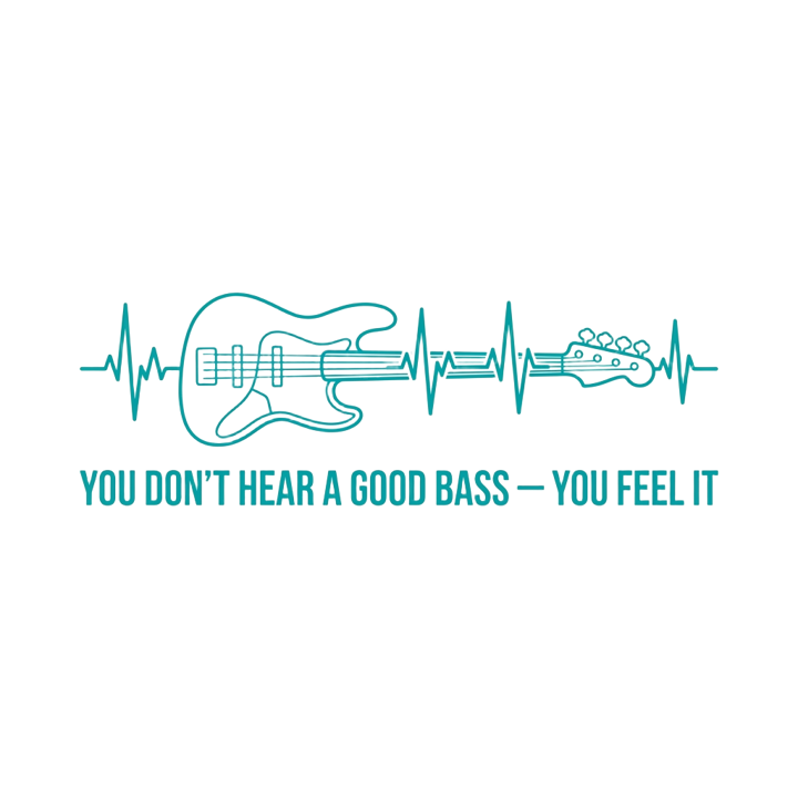 Bass Player — running t-shirt design by Bazzai Studio