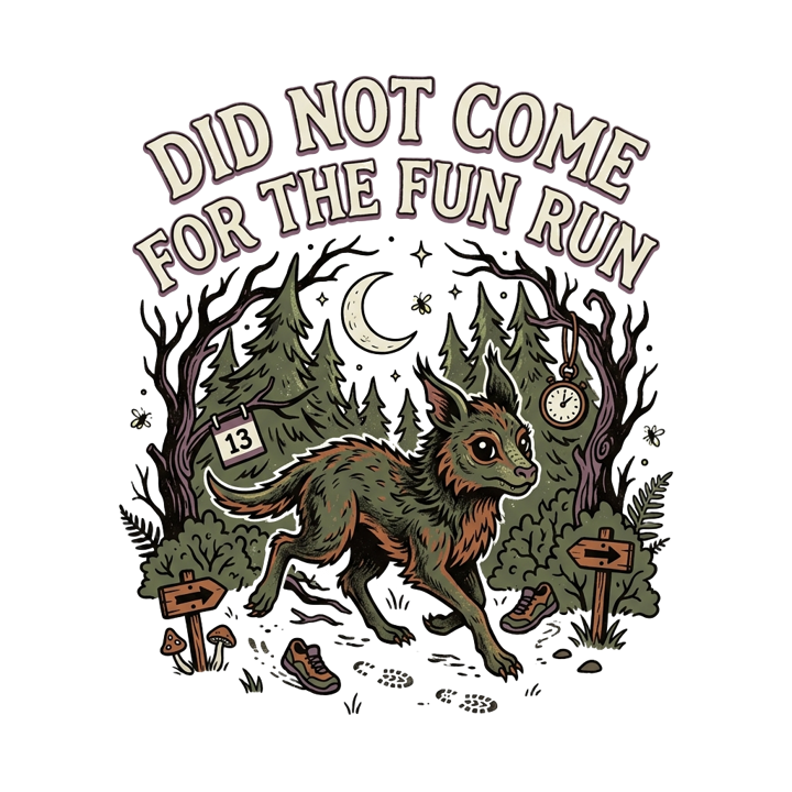 DID NOT COME FOR THE FUN RUN — running life t-shirt design by Bazzai Studio