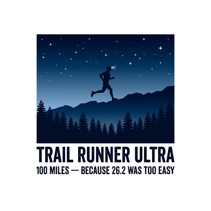 Trail Runner Ultra — running life t-shirt design by Bazzai Studio