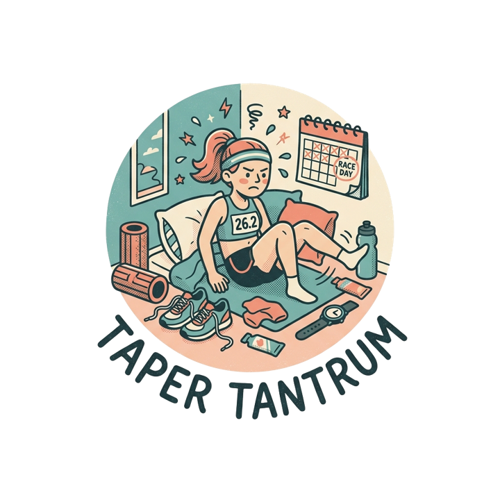 TAPER TANTRUM — running t-shirt design by Bazzai Studio