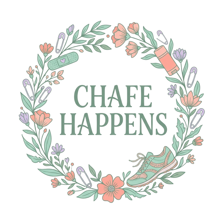 CHAFE HAPPENS — running t-shirt design by Bazzai Studio