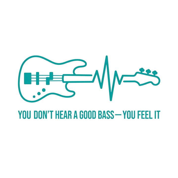 Bass Player — running t-shirt design by Bazzai Studio