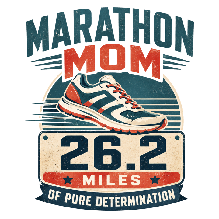 Marathon Mom — running life t-shirt design by Bazzai Studio