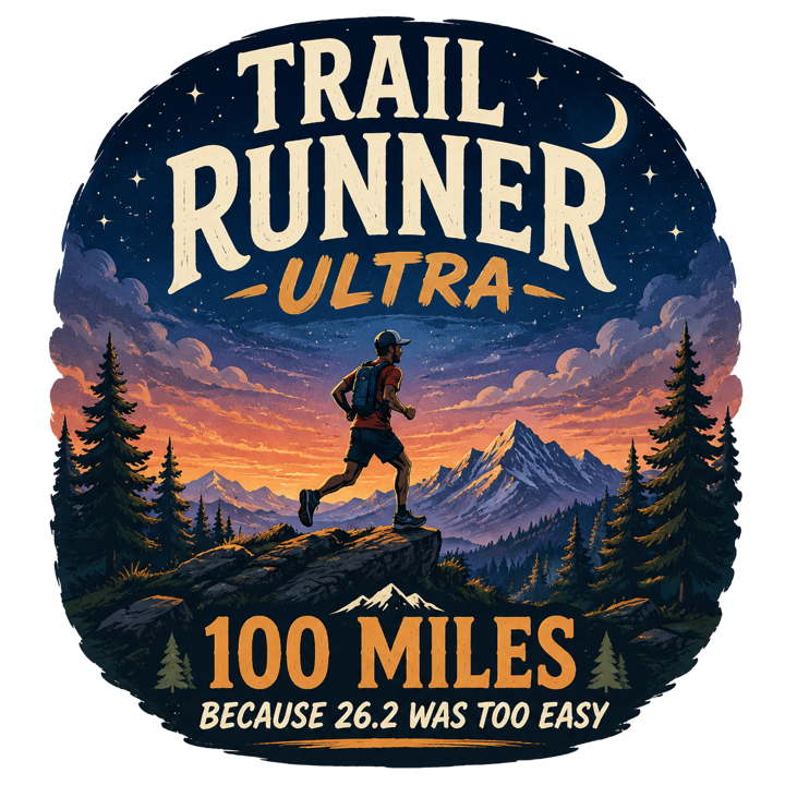 Trail Runner Ultra — running life t-shirt design by Bazzai Studio