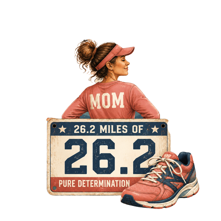 Marathon Mom — running life t-shirt design by Bazzai Studio