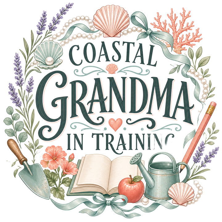 COASTAL GRANDMA IN TRAINING — soft feminine gifts t-shirt design by Bazzai Studio
