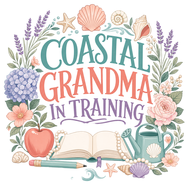 COASTAL GRANDMA IN TRAINING — soft feminine gifts t-shirt design by Bazzai Studio