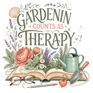 GARDENING COUNTS AS THERAPY — art by Bazzai Studio