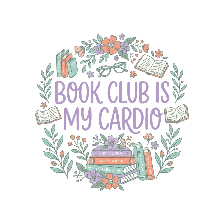 BOOK CLUB IS MY CARDIO — soft feminine gifts t-shirt design by Bazzai Studio