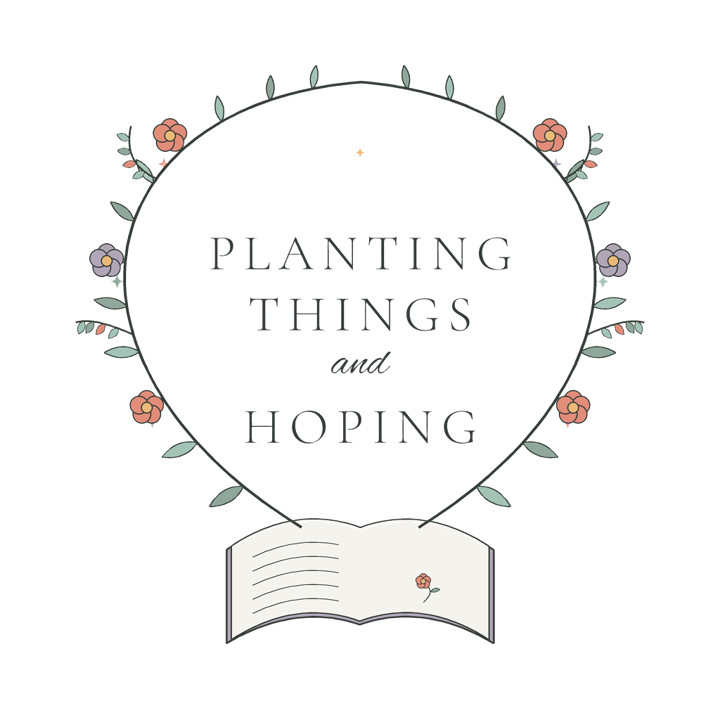 PLANTING THINGS AND HOPING — soft feminine gifts t-shirt design by Bazzai Studio