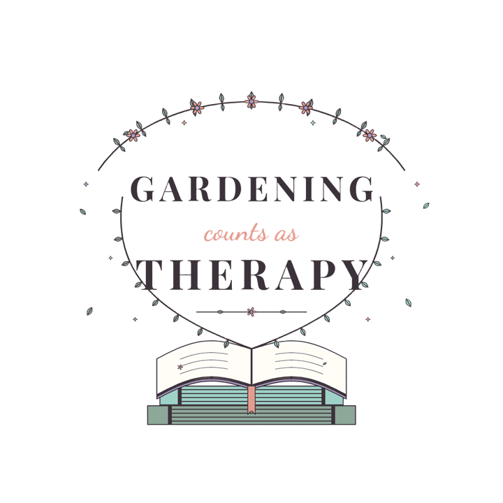 GARDENING COUNTS AS THERAPY — soft feminine gifts t-shirt design by Bazzai Studio