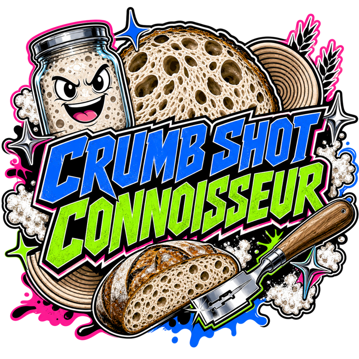 CRUMB SHOT CONNOISSEUR — sourdough bakers t-shirt design by Bazzai Studio