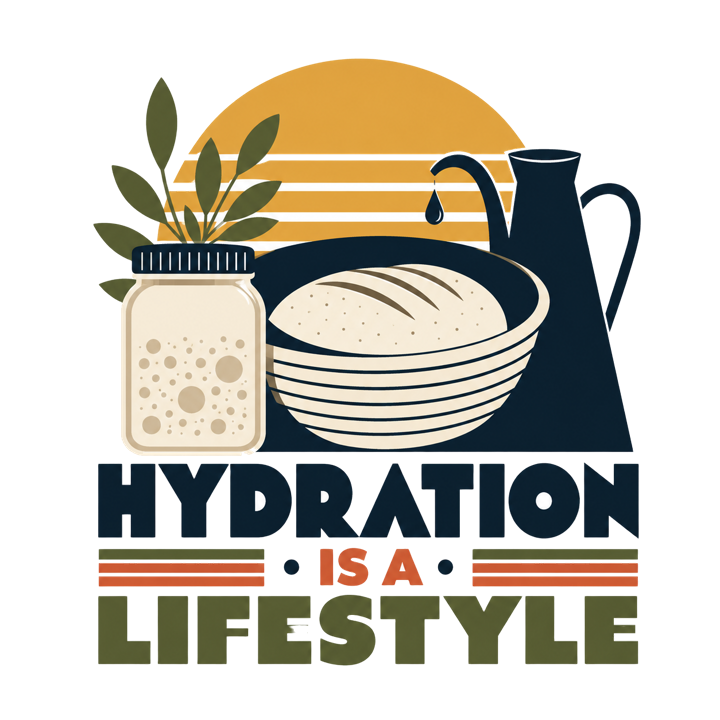 HYDRATION IS A LIFESTYLE — sourdough bakers t-shirt design by Bazzai Studio