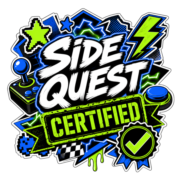 Side Quest Certified — streetwear sticker humor t-shirt design by Bazzai Studio