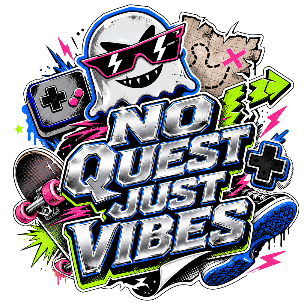 NO QUEST JUST VIBES — art by Bazzai Studio