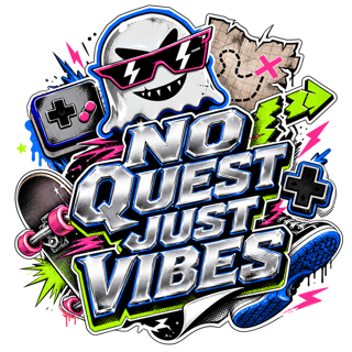 NO QUEST JUST VIBES — art by Bazzai Studio