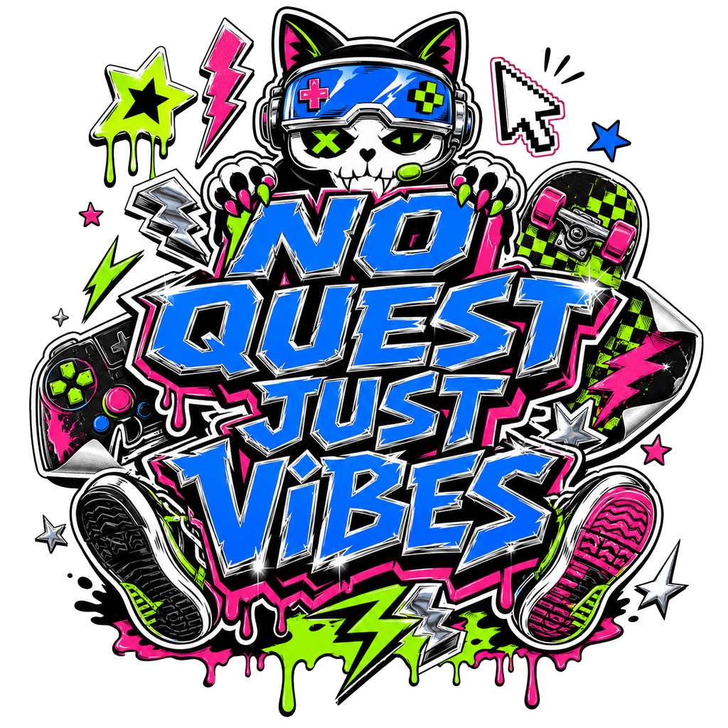 NO QUEST JUST VIBES — art by Bazzai Studio