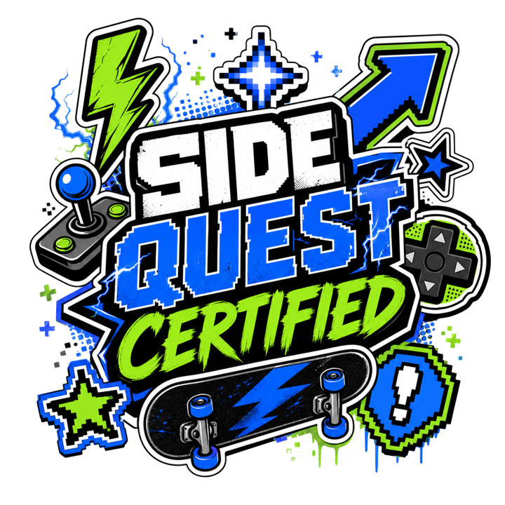 Side Quest Certified — streetwear sticker humor t-shirt design by Bazzai Studio