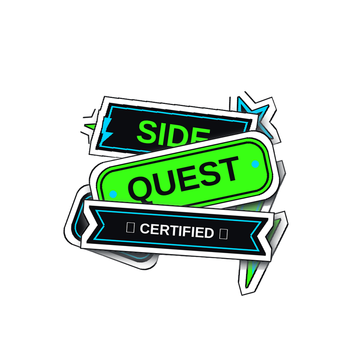 Side Quest Certified — streetwear sticker humor t-shirt design by Bazzai Studio