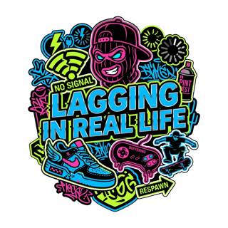 LAGGING IN REAL LIFE — art by Bazzai Studio