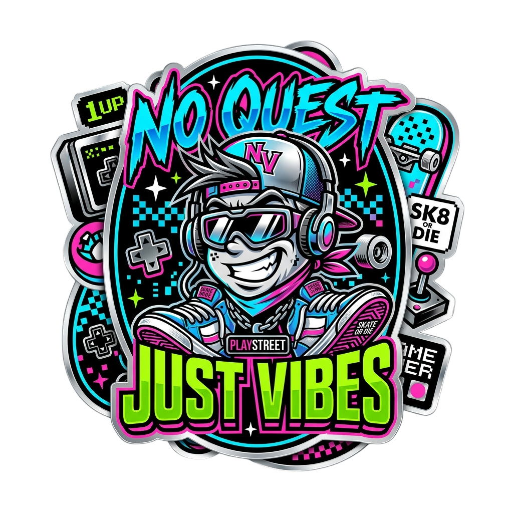 NO QUEST JUST VIBES — art by Bazzai Studio